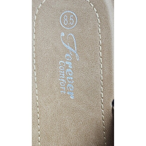 Forever Comfort Sandals Shoes Womens Size 8.5 Boho Crochet Slide Slip On Summer - Picture 5 of 6